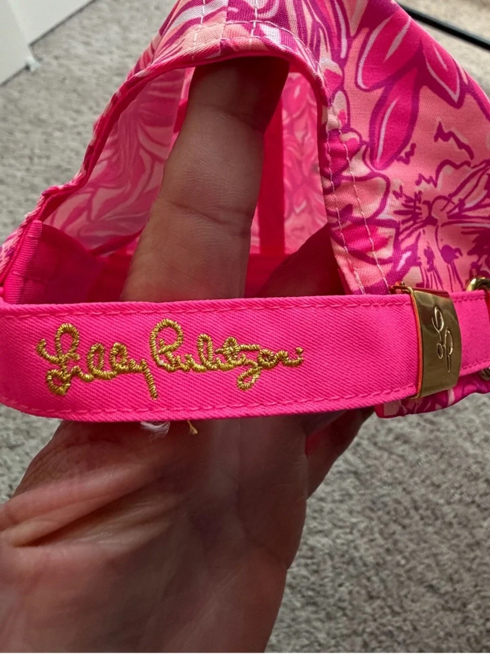 NWOT Lilly Pulitzer Roxie Pink Solid Run Around Hat Adjustable